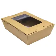 Kraft PE Lunch Box With Window supplier in Jeddah Saudi Arabia — Ideal Elite