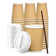 Kraft Ripple Paper Cups supplier in Jeddah Saudi Arabia — Ideal Elite