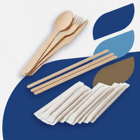 Wooden Spoon, Fork & Knife supplied by Ideal Elite in Jeddah Saudi Arabia